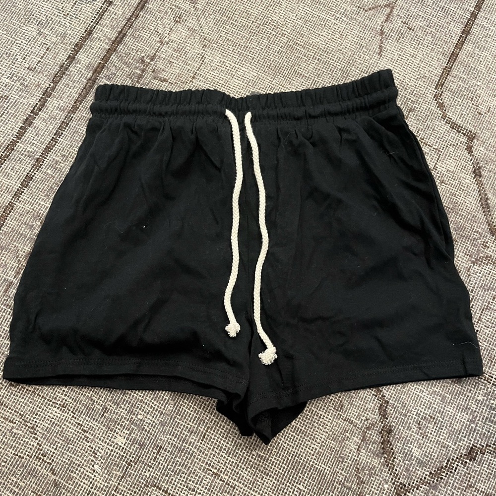 Urban Renewal Black Drawstring Shorts